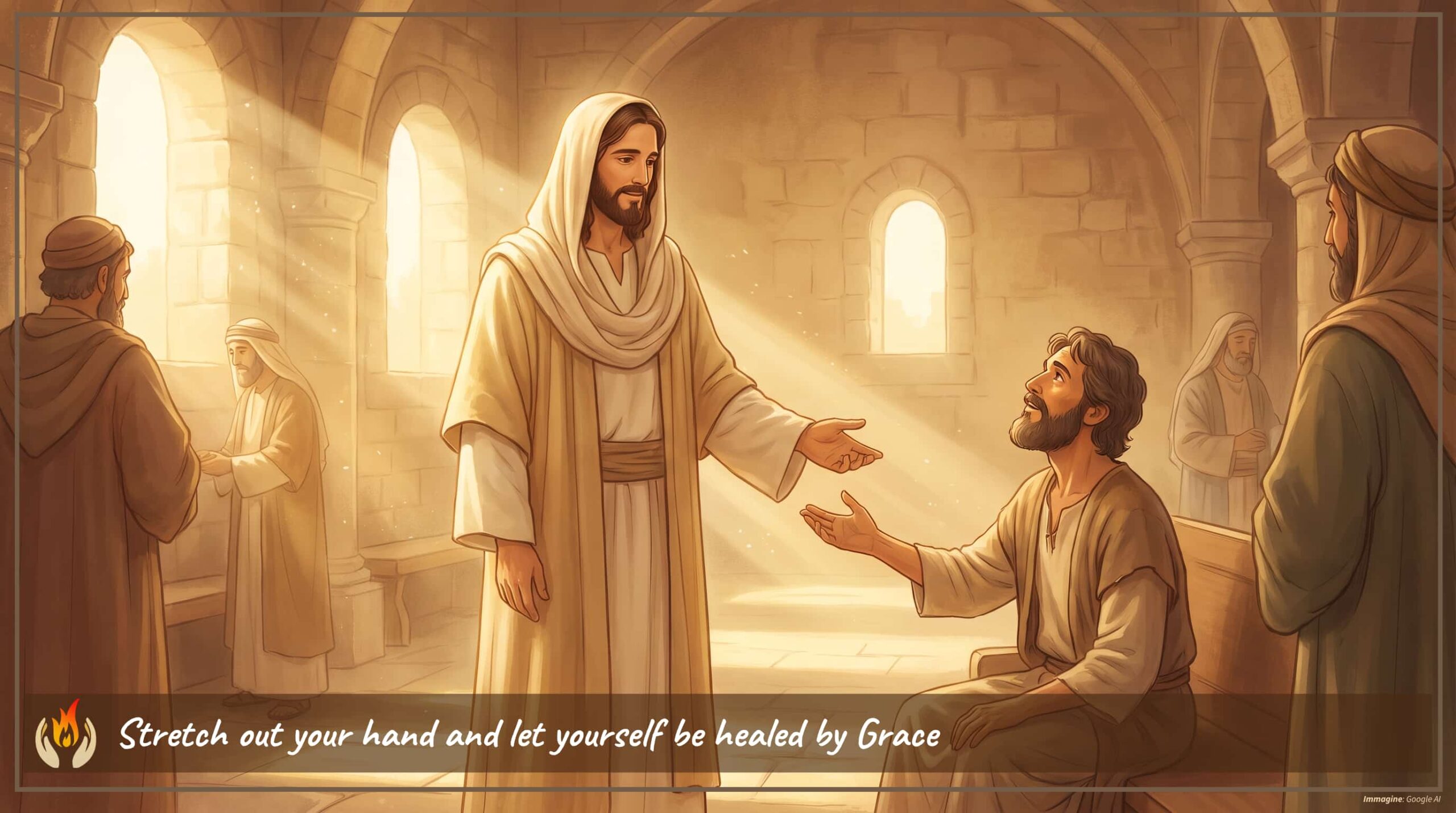 Stretch out your hand and let yourself be healed by Grace
